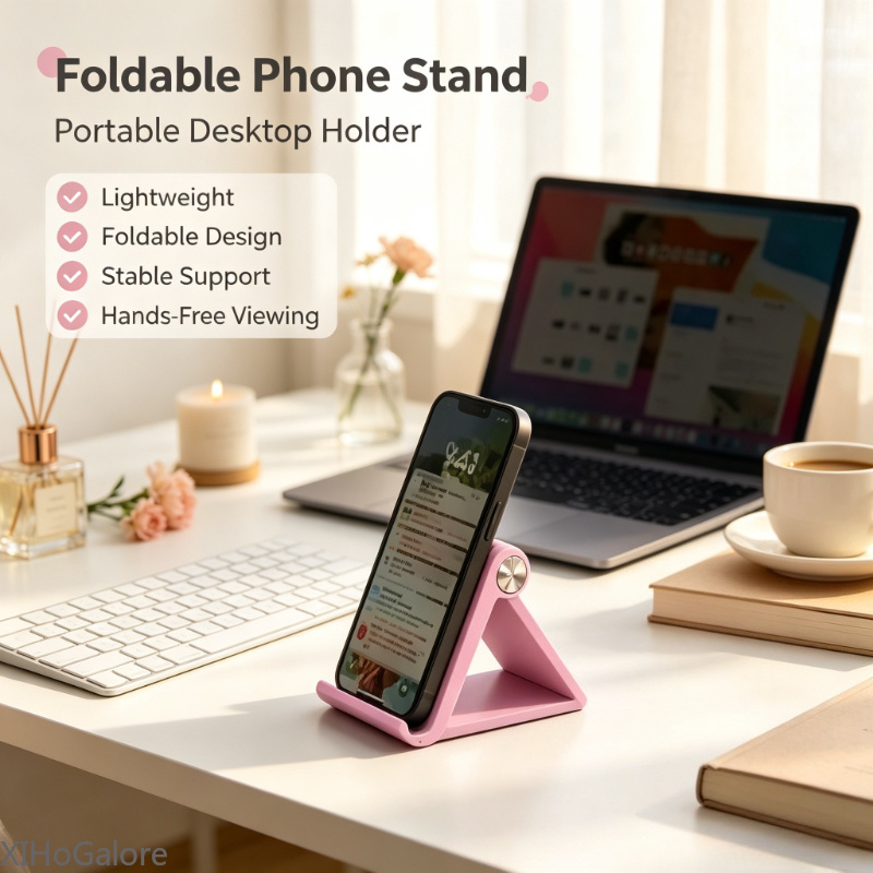 Tablet Stand Adjustable - 多角度調整可能折りたたみ式携帯電話スタンド、デスクトップ用ユニバーサル携帯電話ホルダー、iPhone、Samsung、タブレット対応