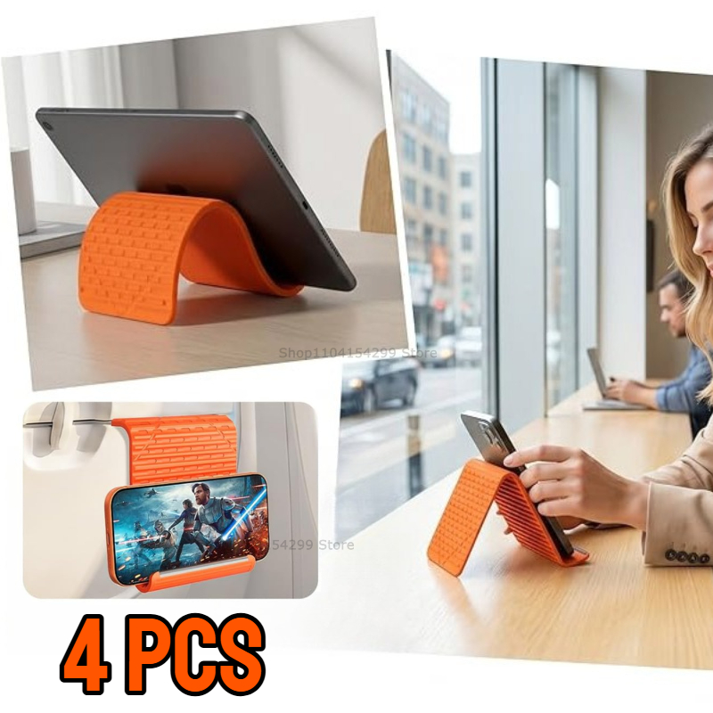 Tablet Stand Adjustable - 柔軟で折りたたみ可能なシリコン製スマホホルダー、携帯用調整可能マルチアングルデスクトップスタンド、iPhone、iPad、ノートパソコン、タブレット、自宅、オフィス用