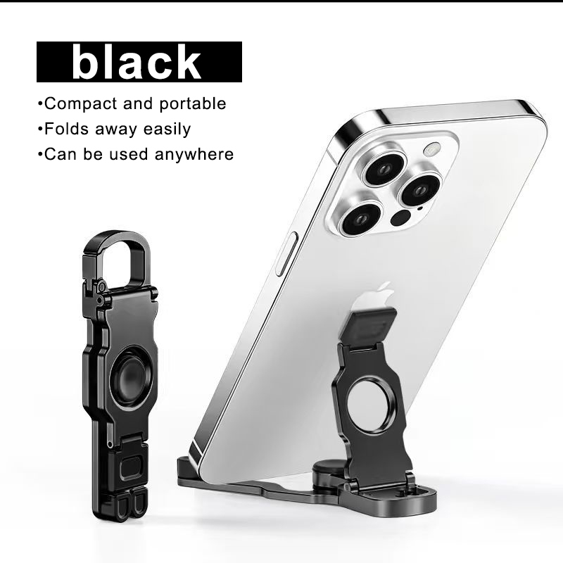 Tablet Phone Accessories - 携帯用フィジェットスピナーフォンスタンド、360度回転可能、折りたたみ式キーチェーンスタンド、携帯電話とタブレット用、自宅や旅行に最適