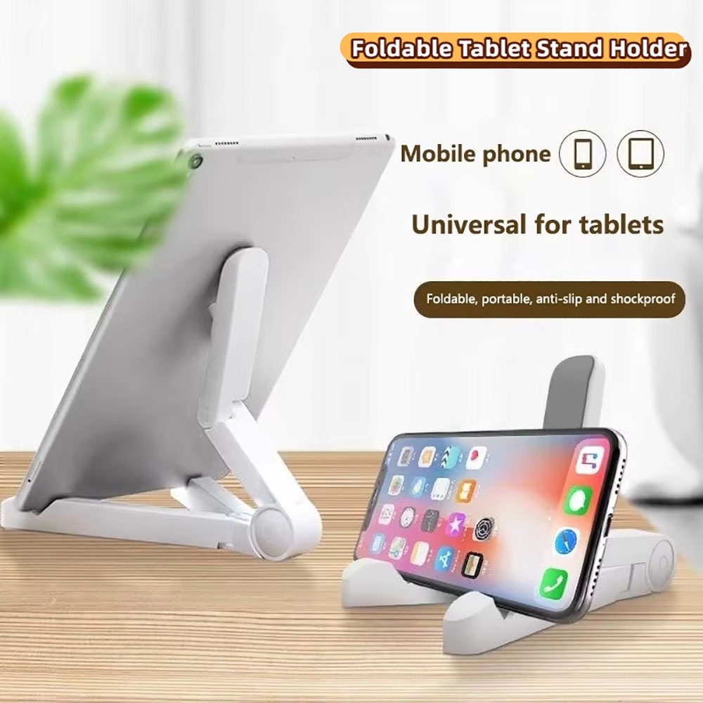 Tablet Phone Accessories - デスクトップスタンド（タブレット用、4.7～12.9インチ対応）、調整可能な折りたたみ式ブラケットタブレットホルダー（iPad、Xiaomi、Samsung携帯電話対応）