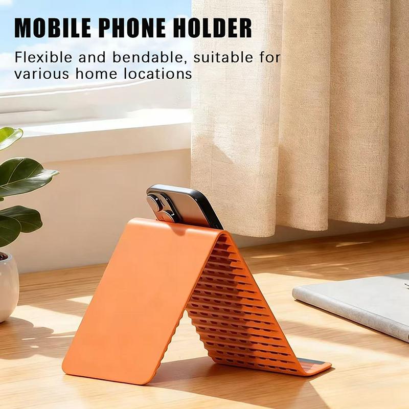 Tablet Stand Adjustable - 柔軟な折りたたみ式携帯電話スタンド シリコン製タブレットホルダー 調節可能なハンズフリーブラケット ホームオフィスデスク用