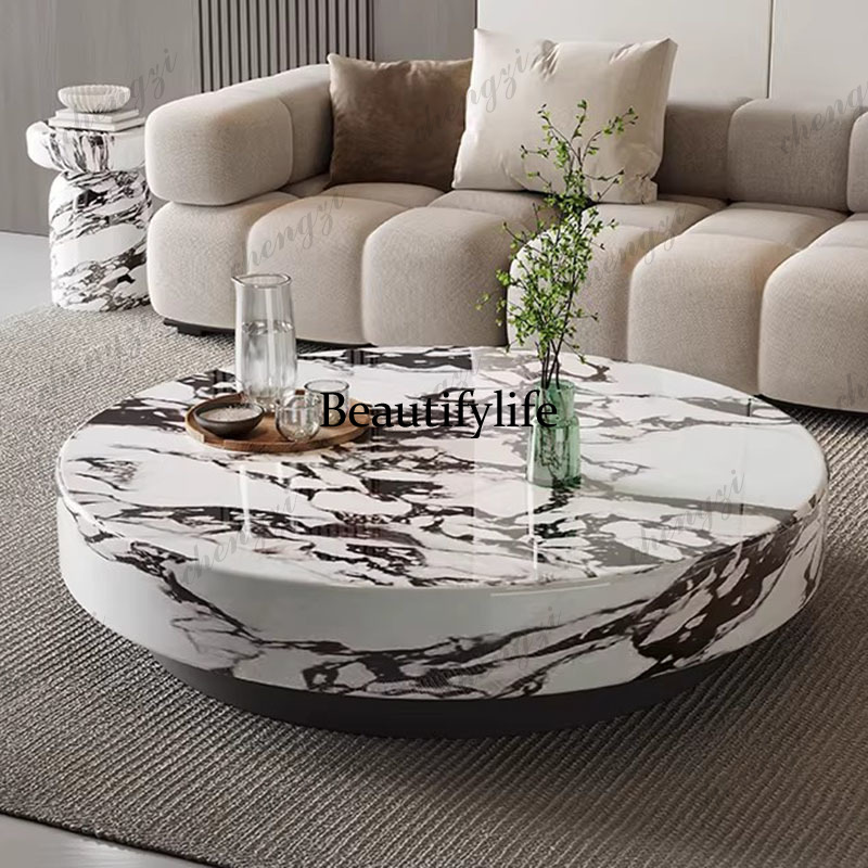 Unique Table Accessories - 美的でモダンなコーヒーテーブル、丸型ディナーアクセサリー、アンティークサイドテーブル、省スペース、ユニーク