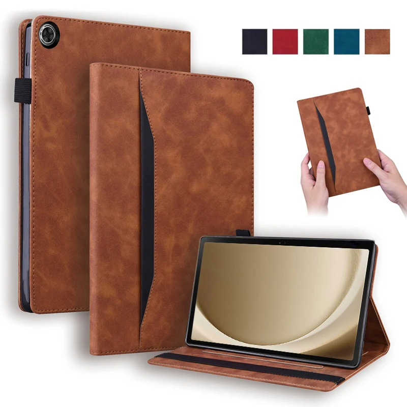 Getac Tablet Accessories - サムスンギャラクシータブ A9 プラスケース 11 インチ高級レザー財布タブレット Funda