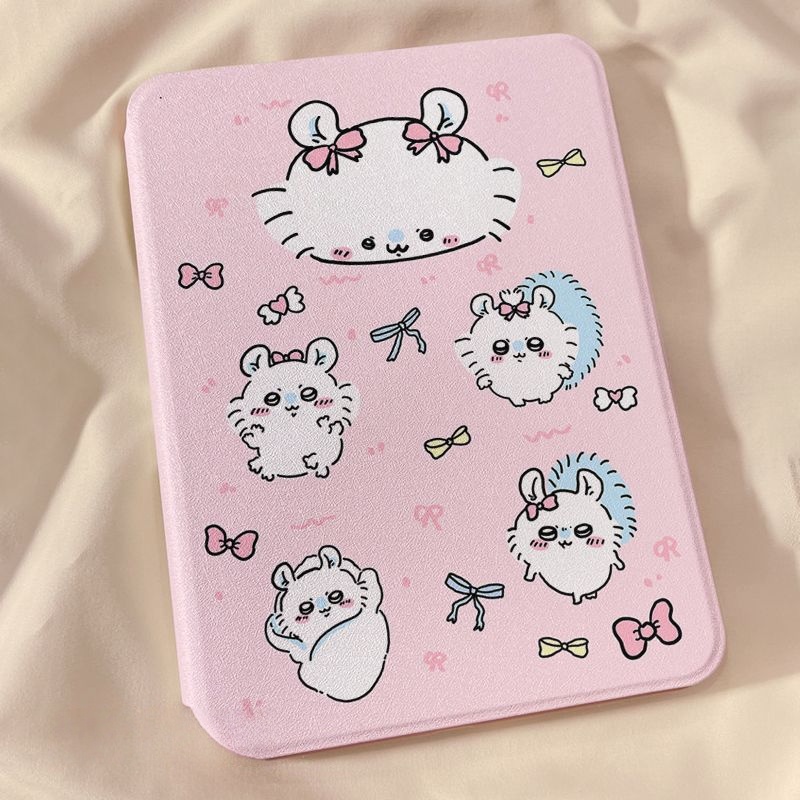 Tablet Drawing Accessories - アニメちいかわモモンガ漫画 iPad タブレットケースに適した 360 回転ペントレイ付き落下防止耐摩耗性かわいい素敵な