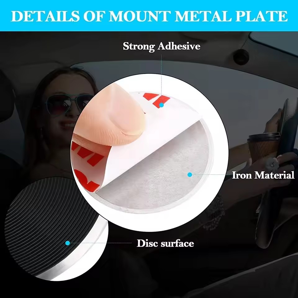 薄い金属プレートディスク、マグネット式車載携帯電話ホルダー用 - Tablet Phone Accessories のレビューと価格