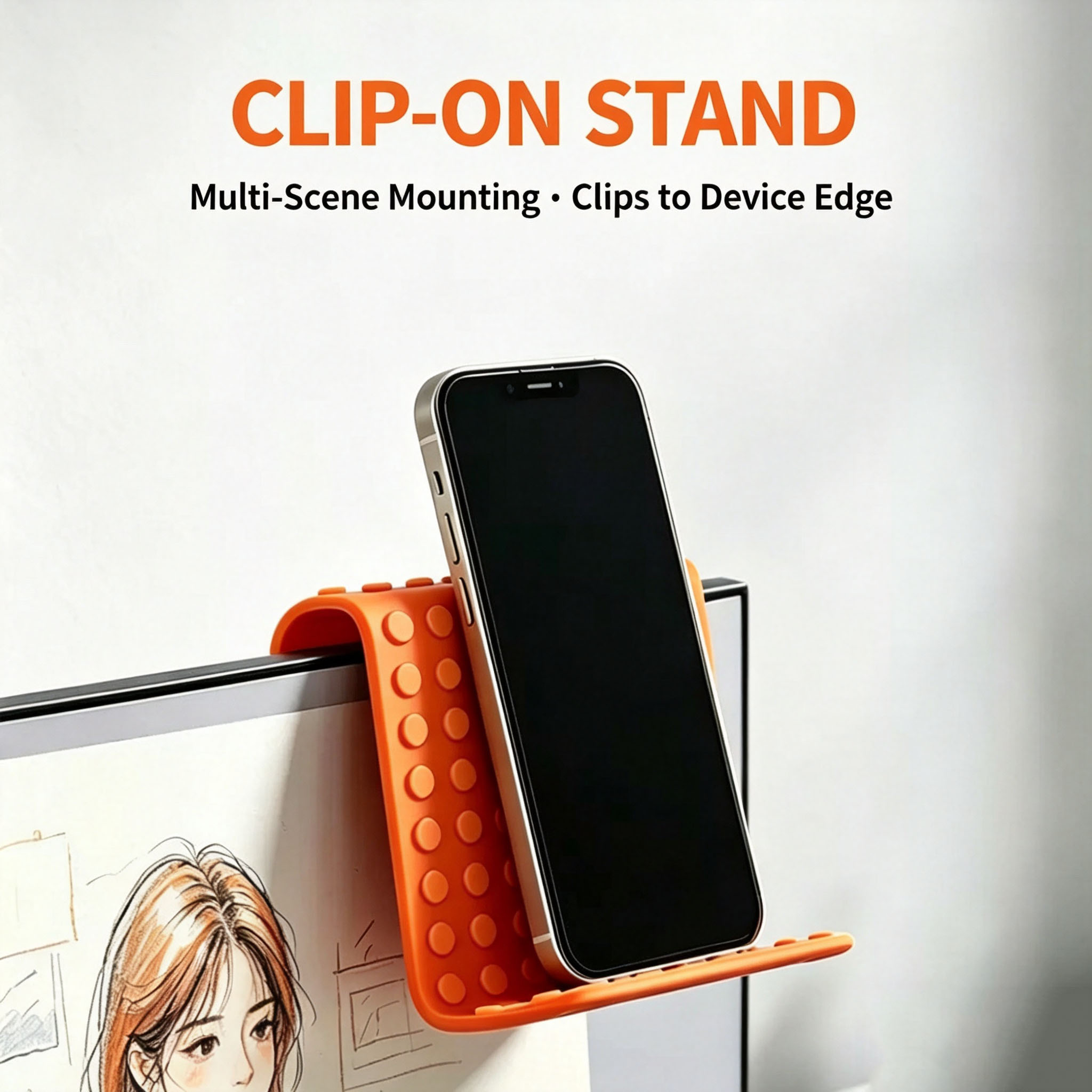 携帯用ユニバーサル携帯電話スタンド、角度調整可能なシリコン製 - Tablet Phone Accessories のレビューと価格