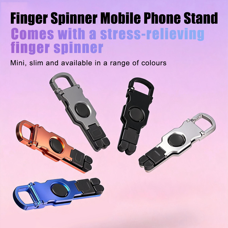 携帯用フィジェットスピナーフォンスタンド、360度回転可能、 - Tablet Phone Accessories のレビューと価格