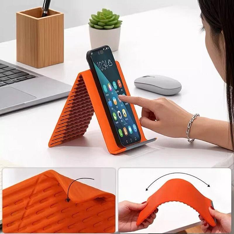 柔軟な折りたたみ式携帯電話スタンド シリコン製タブレットホル - Tablet Stand Adjustable のレビューと価格