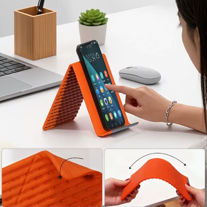 携帯用シリコン製携帯電話ホルダー、自由に曲げられるフレキシブ - Tablet Phone Accessories のレビューと価格