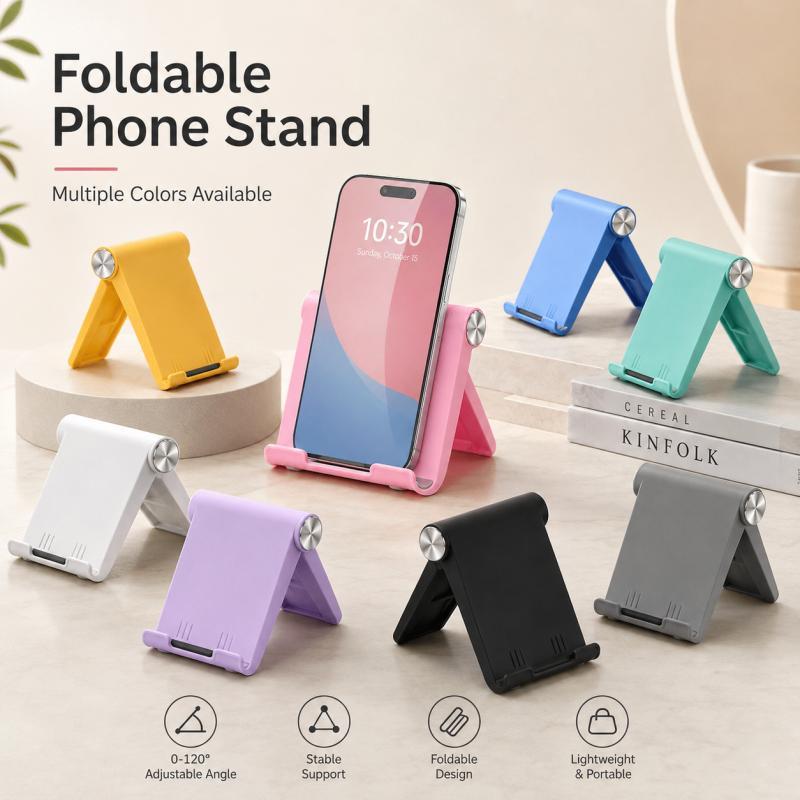 2個入り折りたたみ式携帯電話スタンド、8色調整可能なデスクト - Tablet Phone Accessories のレビューと価格