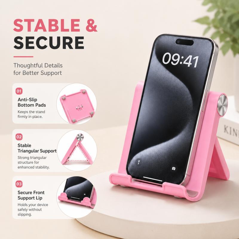 2個入り折りたたみ式携帯電話スタンド、8色調整可能なデスクト - Tablet Phone Accessories のレビューと価格