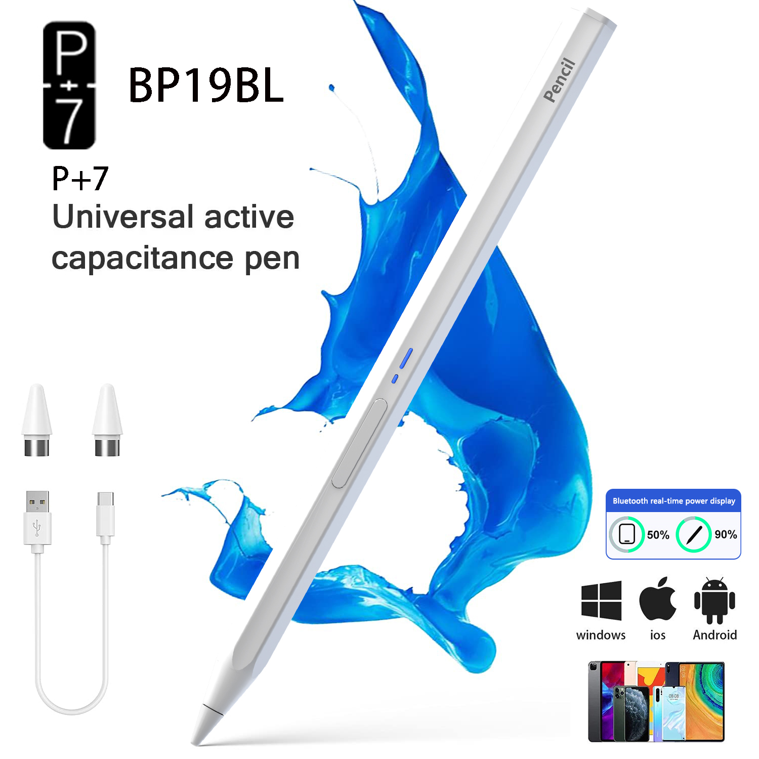 P+7 ユニバーサル六角スタイラスペン タブレット用 And - Tablet Drawing Accessories のレビューと価格