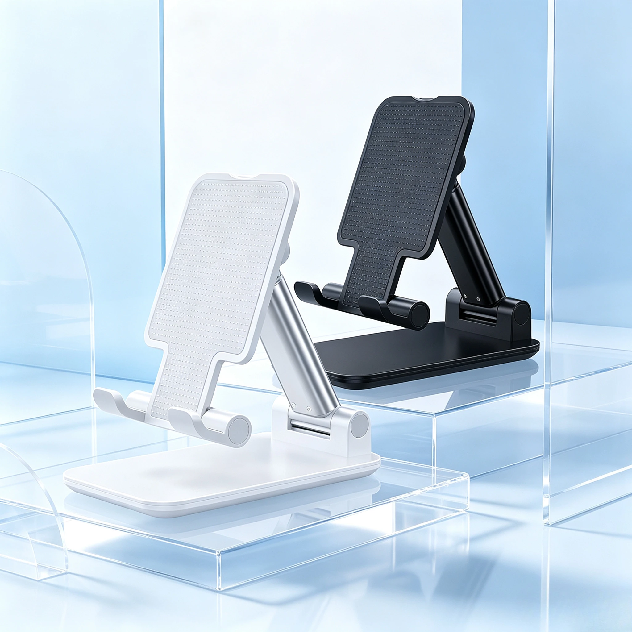 新しい金属製デスクトップタブレットホルダー、折りたたみ式拡張 - Tablet Phone Accessories のレビューと価格