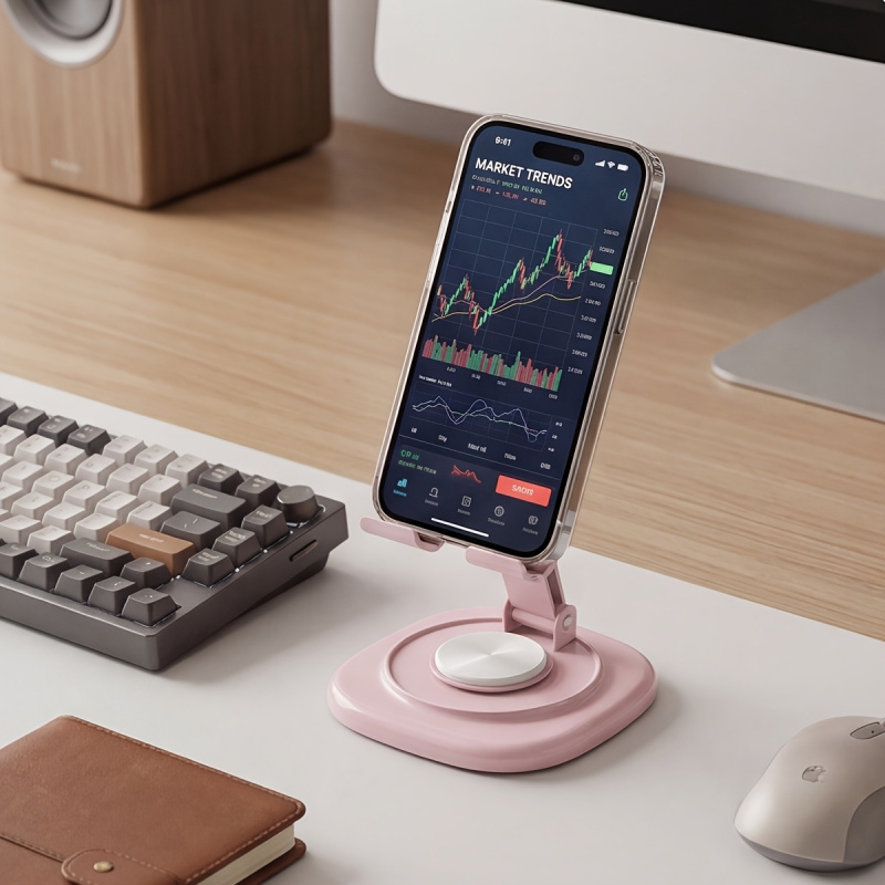 マカロンデスクトップメタル回転式携帯電話スタンド、テレビ視聴 - Tablet Stand Adjustable のレビューと価格