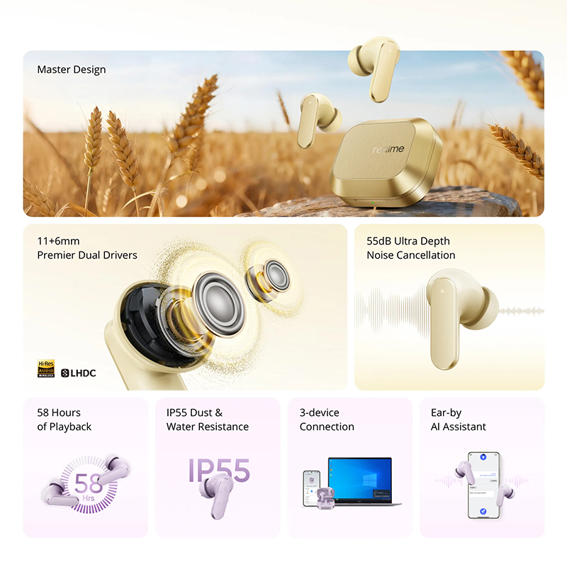 グローバル版 realme Buds Air 8 アクティブ - Realme Tablet Accessories のレビューと価格